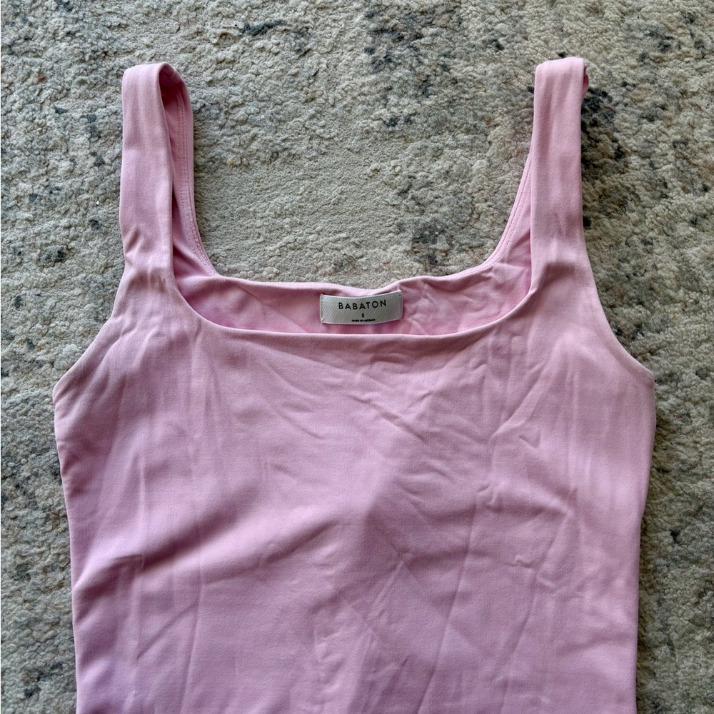 Aritzia Babaton Morganite Pink Contour Bodysuit